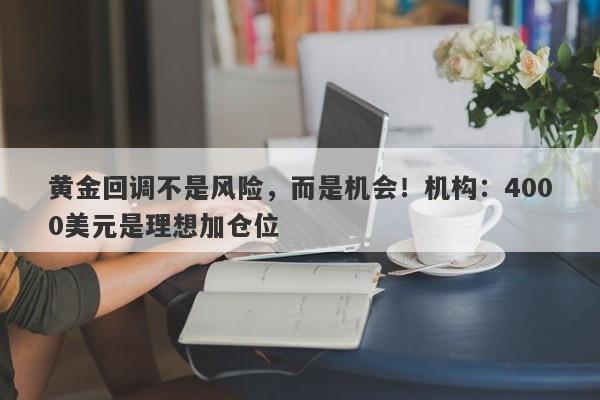 黄金回调不是风险，而是机会！机构：4000美元是理想加仓位