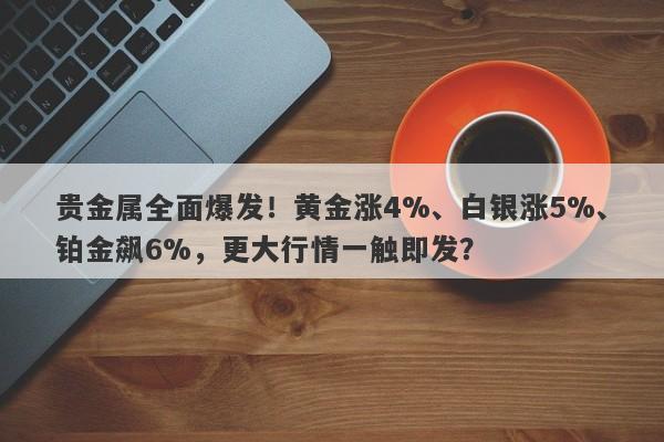 贵金属全面爆发！黄金涨4%、白银涨5%、铂金飙6%，更大行情一触即发？